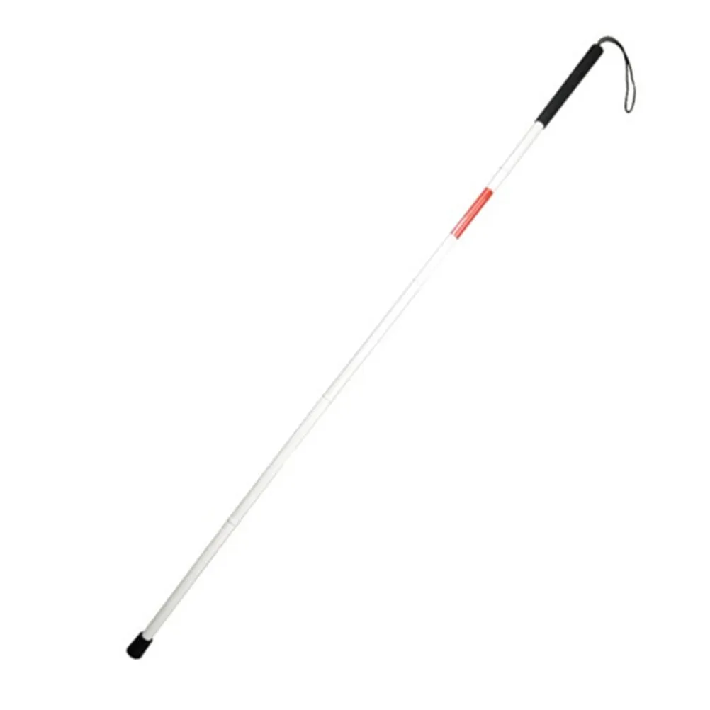 Adjustable Folding Blind Cane Aluminum 4 Section Anodized Non-Oxidized Lightweight Reflective Walking Stick for Vision Impaired