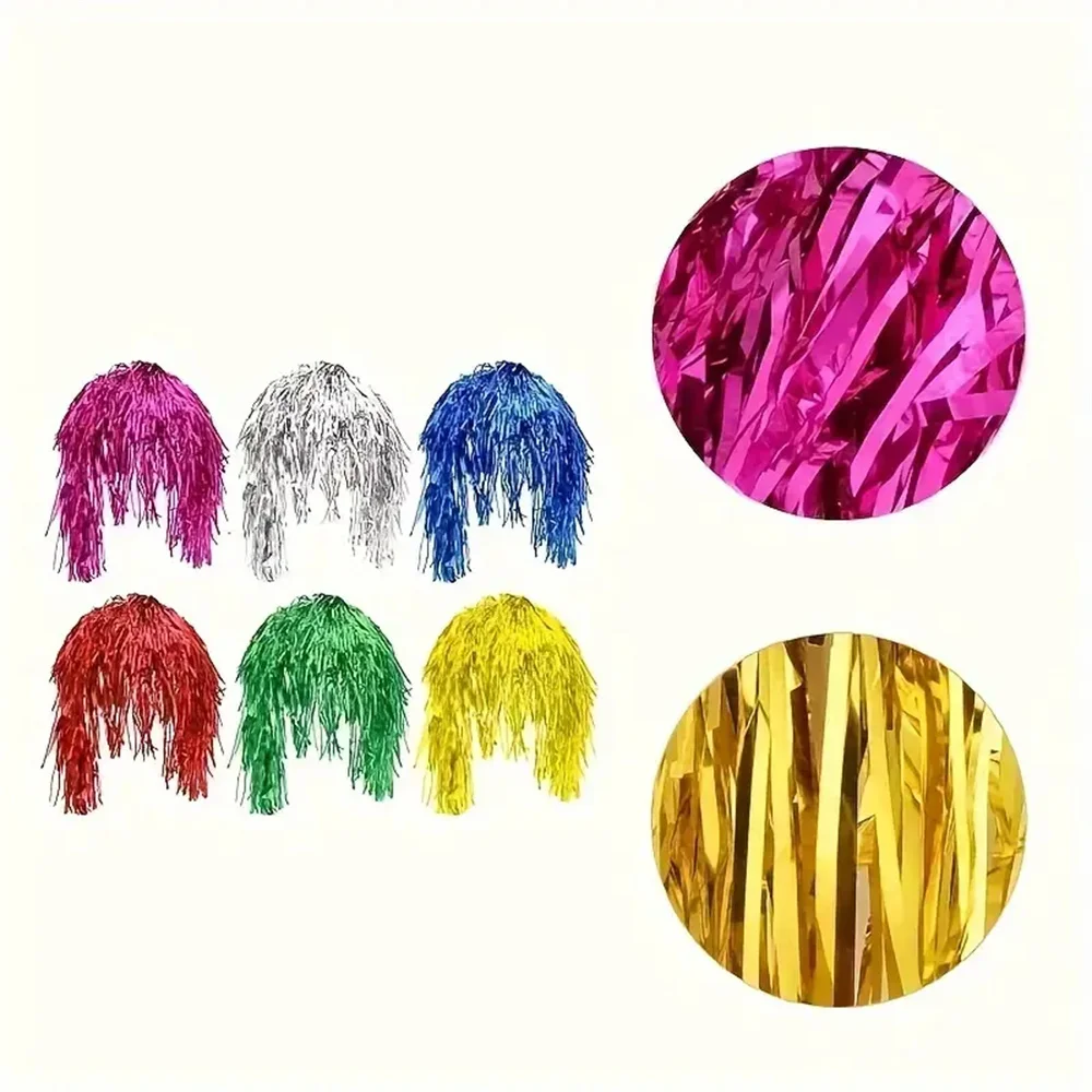 1PC Vibrant Colorful Cosplay Wigs With Fun Party Hats - Ideal For Disco Costume Balls, Birthday Parties, Group Gatherings