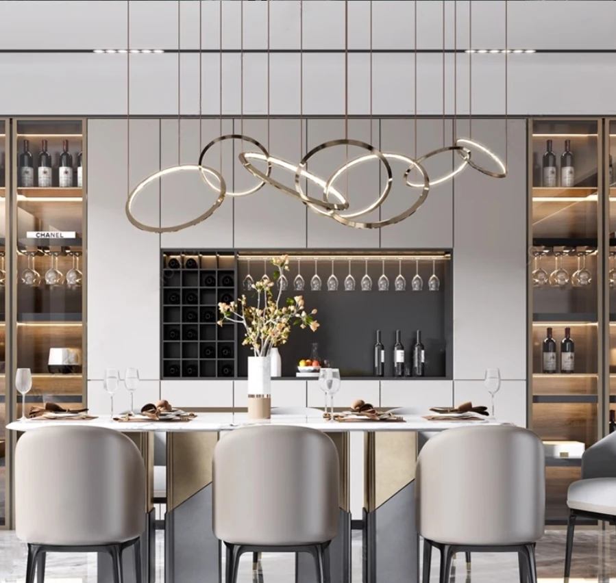 Export American Country Cloth-covered Restaurant Chandelier Simple And Retro Designer Creative All-copper Dining Table And Bar