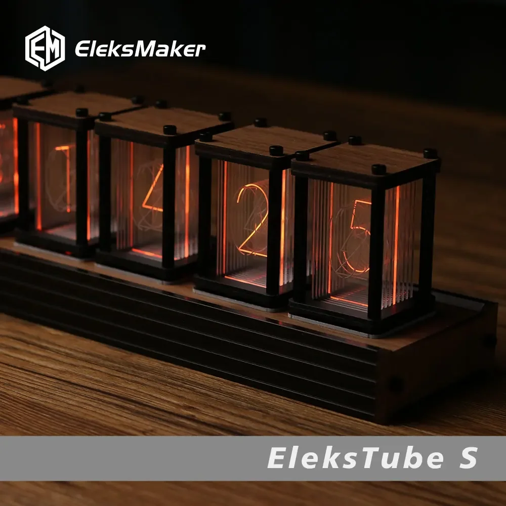 

Настольные часы RGB Nixie Tube, светодиодные электронные настольные цифровые часы «сделай сам», роскошные металлические настольные часы с орнаментом, идеи для подарка