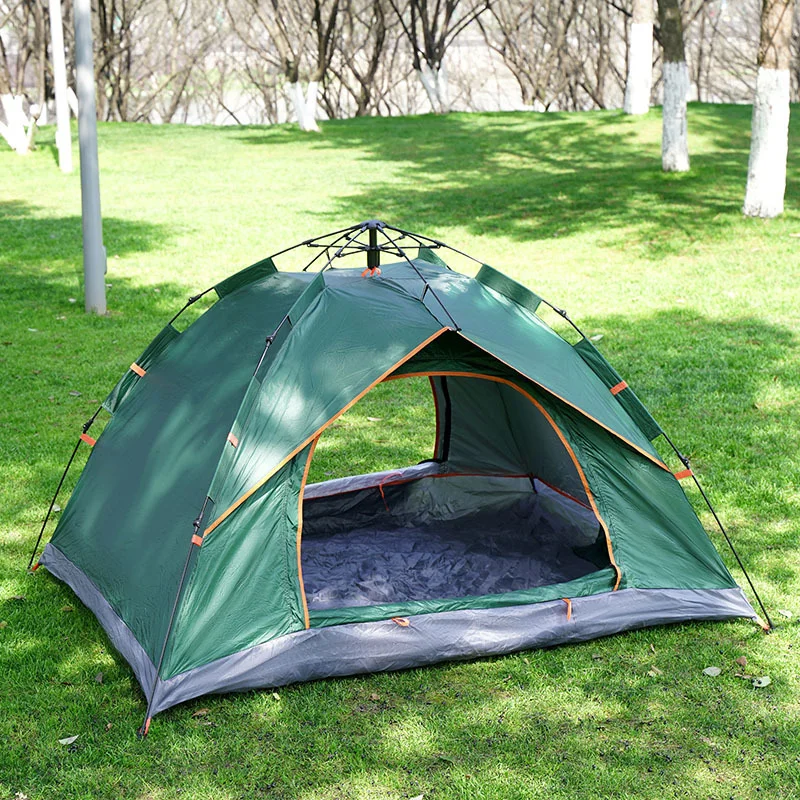 Outdoor Four-Season Portable Collapsible Self Bouncing Rain Proof PVC Quick Automatic Opening One Bedroom Camping Tent
