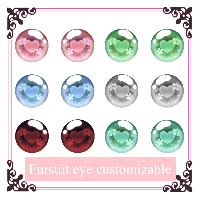 

Меховой костюм с пушистой головой, глазное яблоко, Furryfandom Kigurumi Kemono, косплей, 5 см-8 см, аксессуары для глаз, милая любовь, пылезащитная сетка, ломтики глаз