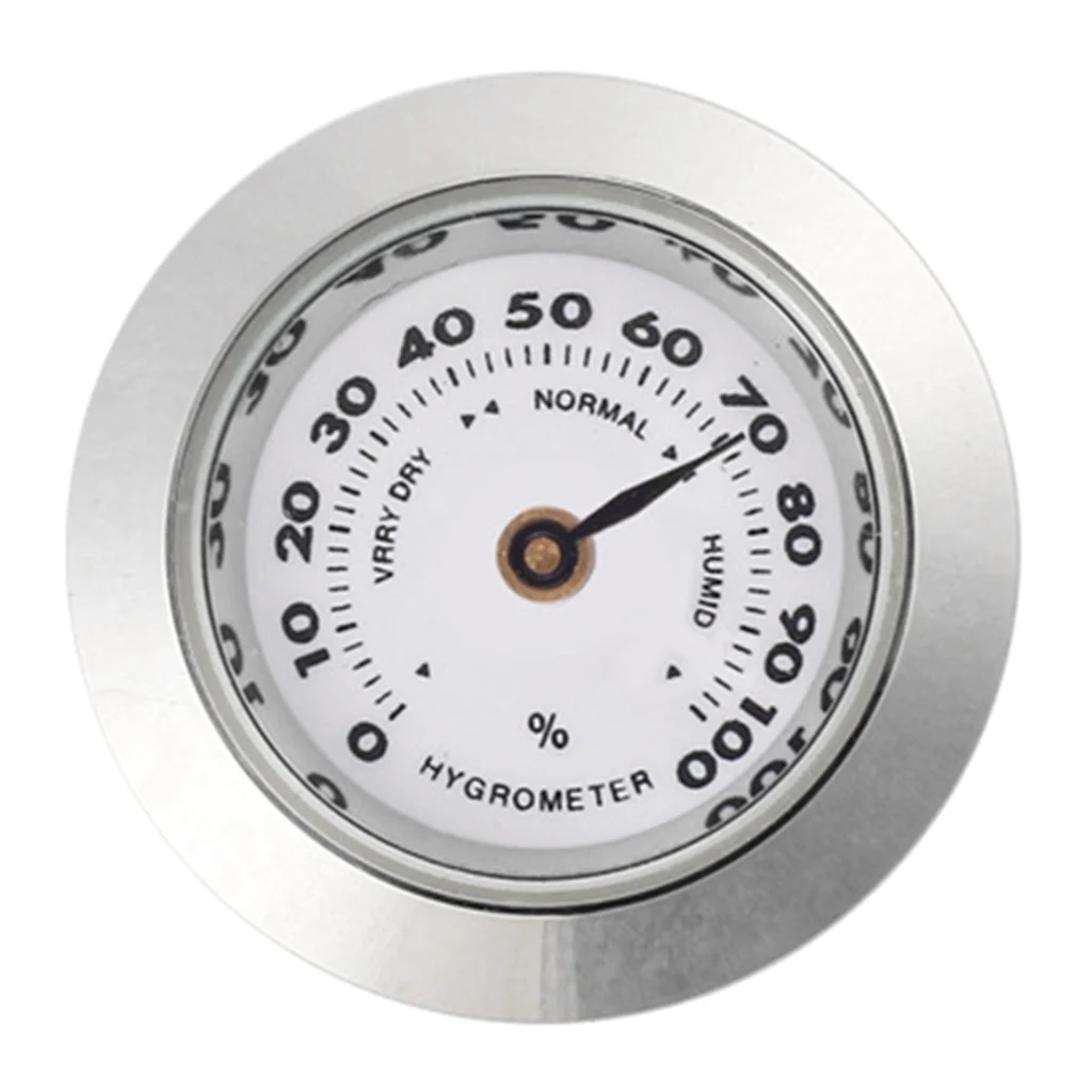 28mm Mini Round Cigar Hygrometer High Precision Moisture Meter Tobacco Humidor Humidity Gauge