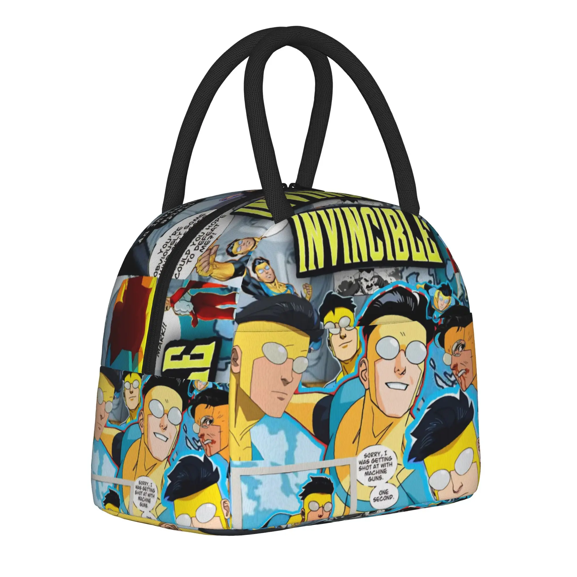 Invincibles Comic Thermal Insulated Lunch Bag for School  Portable Food Bag Container Men Women Cooler Thermal Lunch Boxes