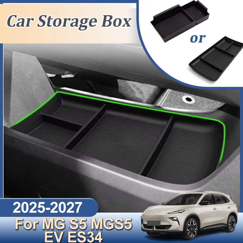 

Car Storage Box Under Central Control For MGS5 EV MG ES5 ES34 2024 2025 2026 2027 Armrest Storage Boxes Tools Tray Accessories