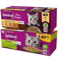 WHISKAS Wet cat food MIX 8 TASTE in jelly 85 g x 80 pieces