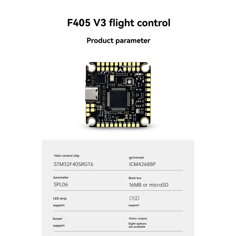 A14M F475S V3 FC 및 ESC 스택 F405 V3 비행 컨트롤러 75A ESC 3-8S 30.5X30.5Mm FPV 레이싱 드론용 Bluetooth 지원