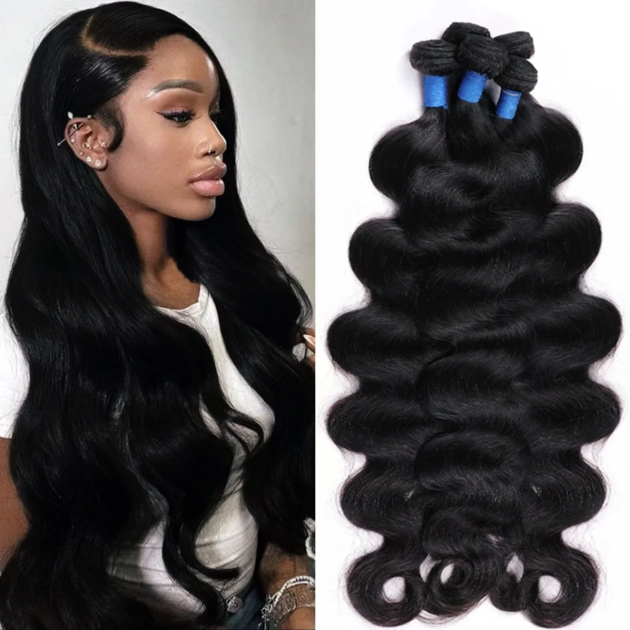 

3/4 шт., пучки человеческих волос с объемной волной, 34, 36, 38, 40 дюймов, человеческие пучки волос Remy, 12A, бразильские пучки для наращивания волос для женщин