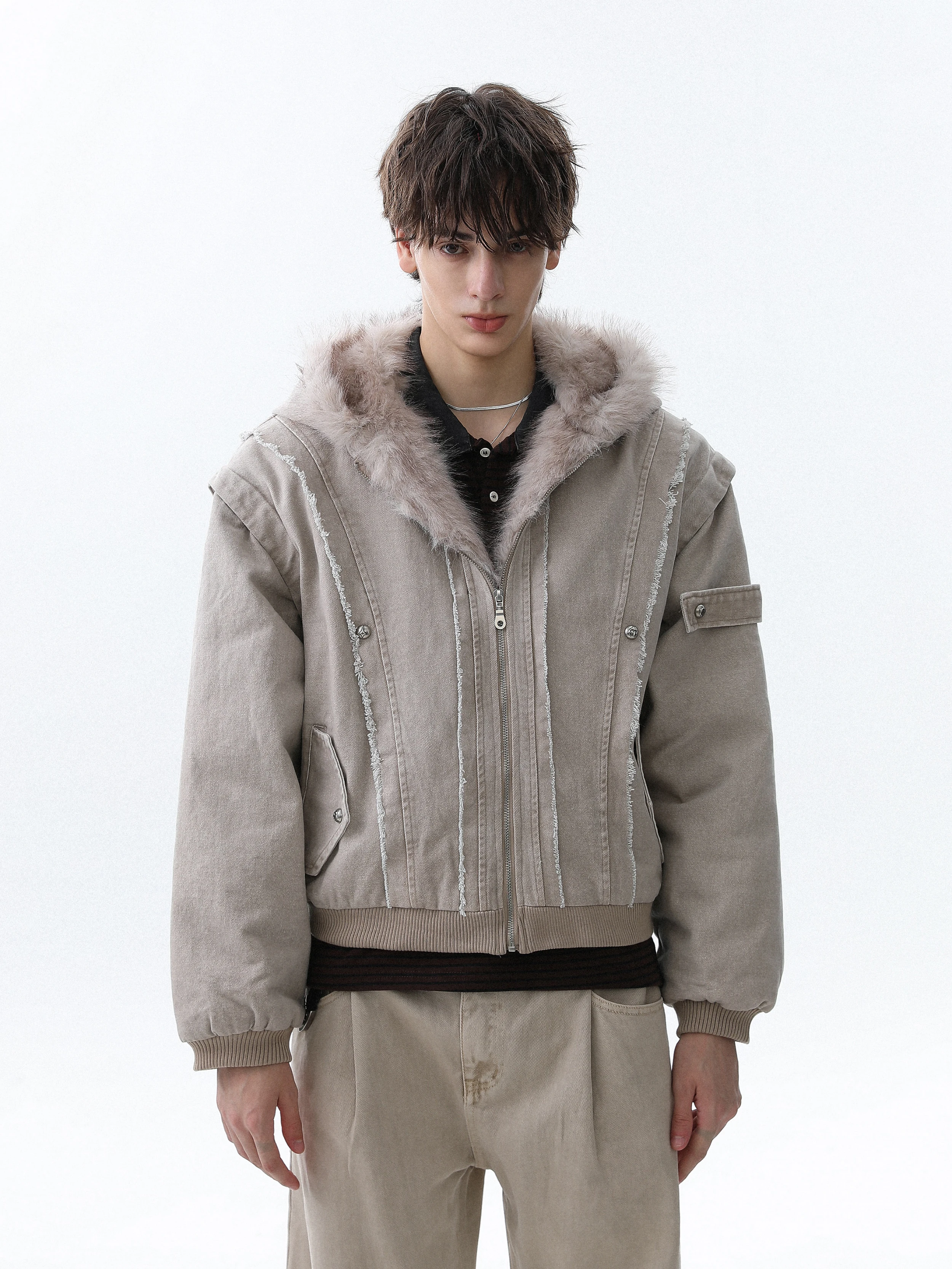 Men Women 2025 Winter New Loose Comfort Solid Color Trend Jackets American Style Retro Splicing Contrast Color Chic Parkas Coats