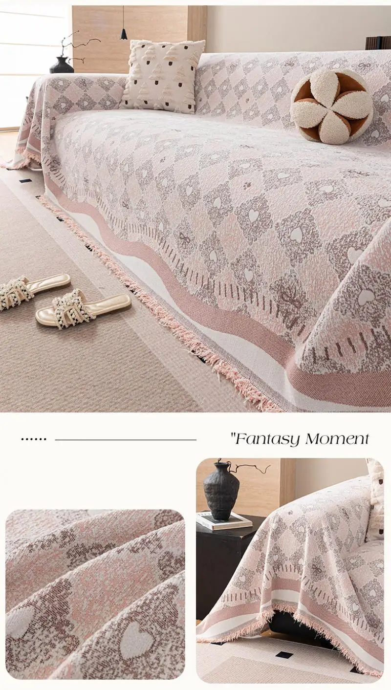 Chenille-Sofabezug Stoffdecke Ganzjahres-Kratzschutz Rutschfeste Abdeckungen Sofatuch Multifunktionale Dekorative Decken – Detail 9