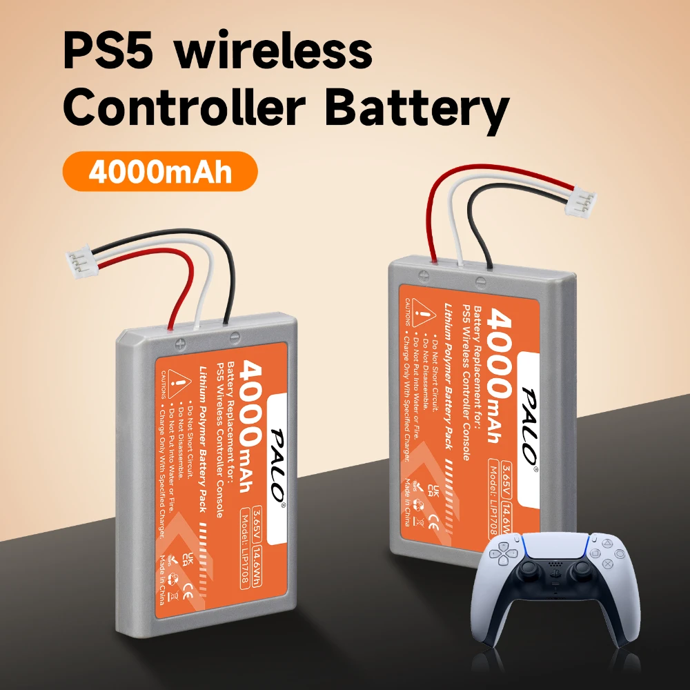 Batteria controller PALO PS5 batterie ricaricabili PS5 per Sony Playstation 5 LIP1708 Controller di gioco DualSense CFI-ZCT1J ZCT1W