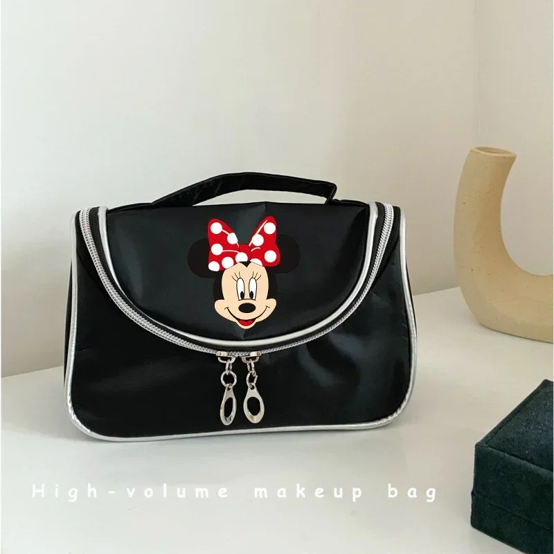 Mickey Minnie Waterproof Makeup Bend Bag Disney Cosmetic Travel Toiletry Wash Case Handbag Organizer Outdoor Storage Make Cases