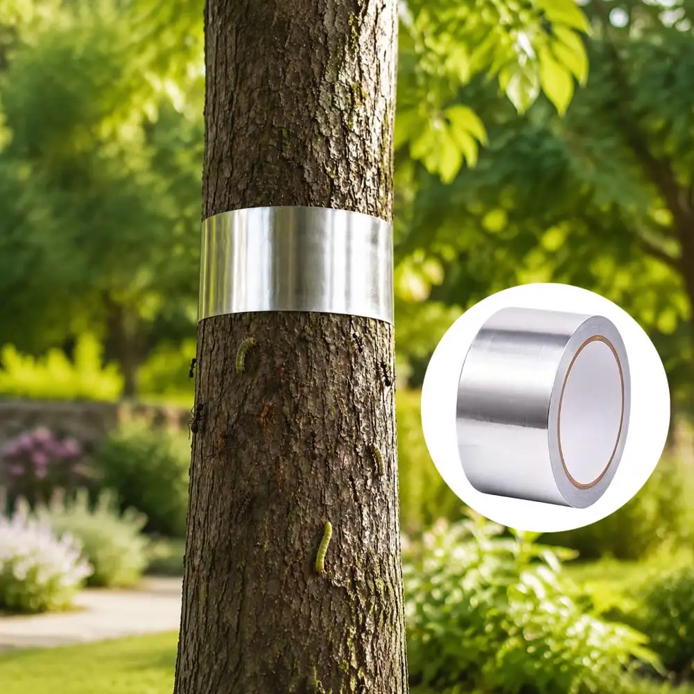 Garden Ant And Crawler Barrier Aluminum Foil Tape for Fruit Trees,Ant Block Tree Wrap for Against Gypsy Moth Caterpillars