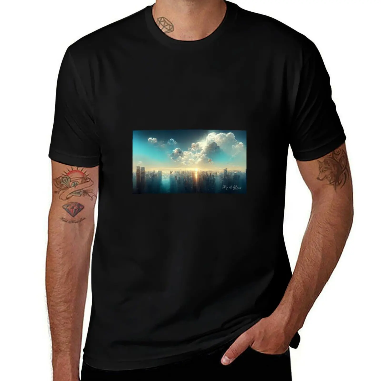 

Sky of Glass artwork #3 T-Shirt anime vintage hippie clothes summer shirt mens big and tall t shirts