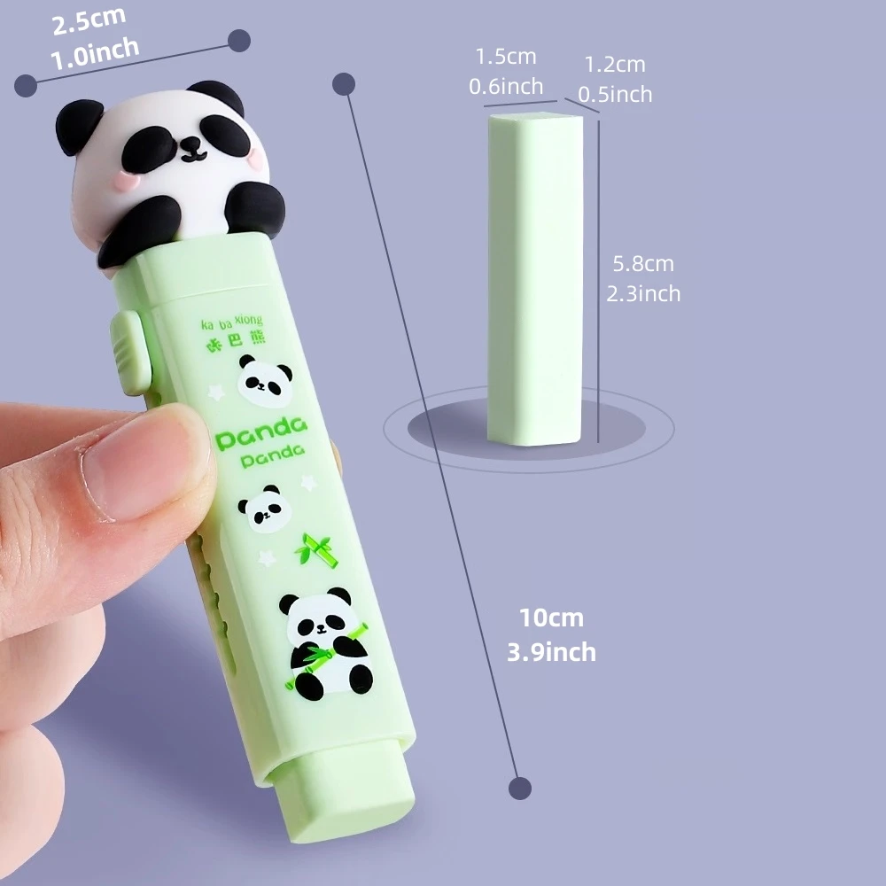 Cartoon Eraser Refill Set Propelling Type Refillable Less Dust Cleaning Correcting Tools F7625