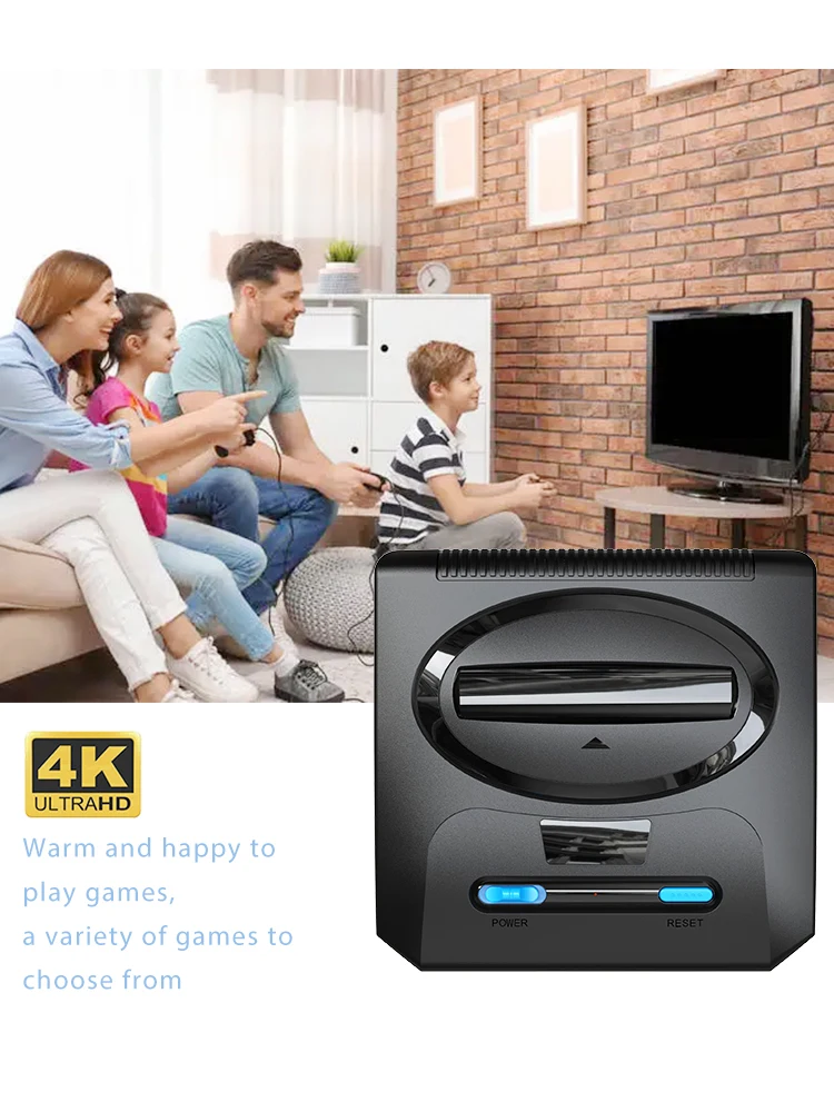 VILCORN-consola de juegos Retro inalámbrica para Sega Mega Drive, controlador de palo de juego, compatible con 2 jugadores, regalo de Dendy Nes, envío directo