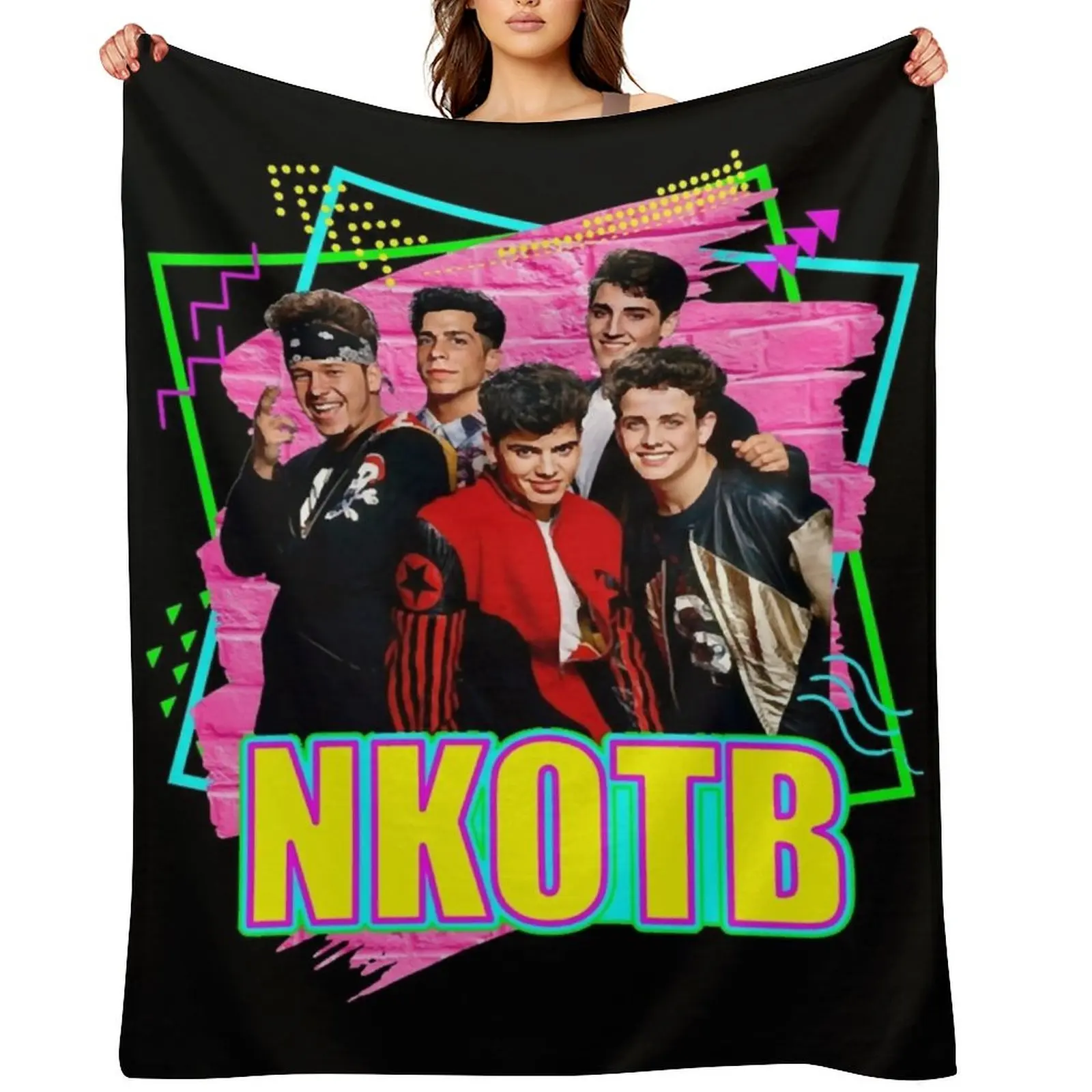 

NKOTB Music Classic T-Shirt Throw Blanket halloween Camping cosplay anime Picnic Blankets