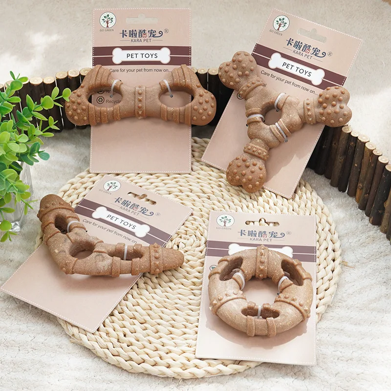 

Игрушка для прорезывания зубов для собак, деревянная пластиковая кость, износостойкая игрушка для чистки зубов, одиночная игрушка для собак, игрушка для домашних животных