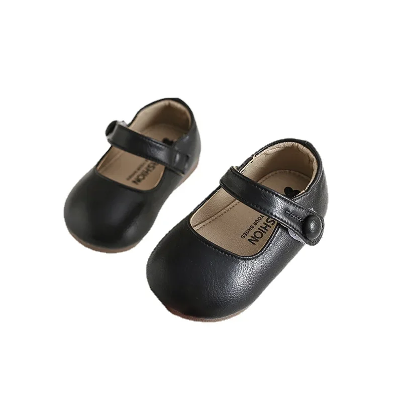 여아구두kids Shoe Girls Shoe2023 New Leather Shoes Baby Shallow Mouth Princess Shoes Soft Shoe Child Girl Flat Bottom Shoes Baby Boy