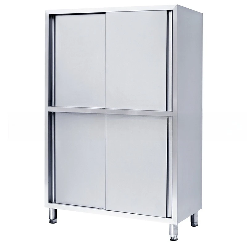 Stainless Steel Kitchen Upturn Door Vertical Cabinet Type Punched Gauze Mesh Locker Cupboard  Storage Cabinet Storage Cabinet