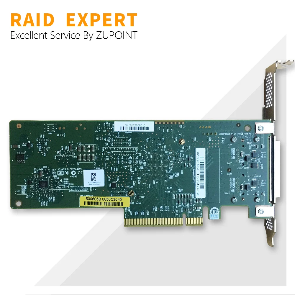 ZUPOINT LSI 9207-8e RAID Controller Card SATA 6Gb/s 8 Port PCI-E External HBA SAS 9207-8e RAID Expander