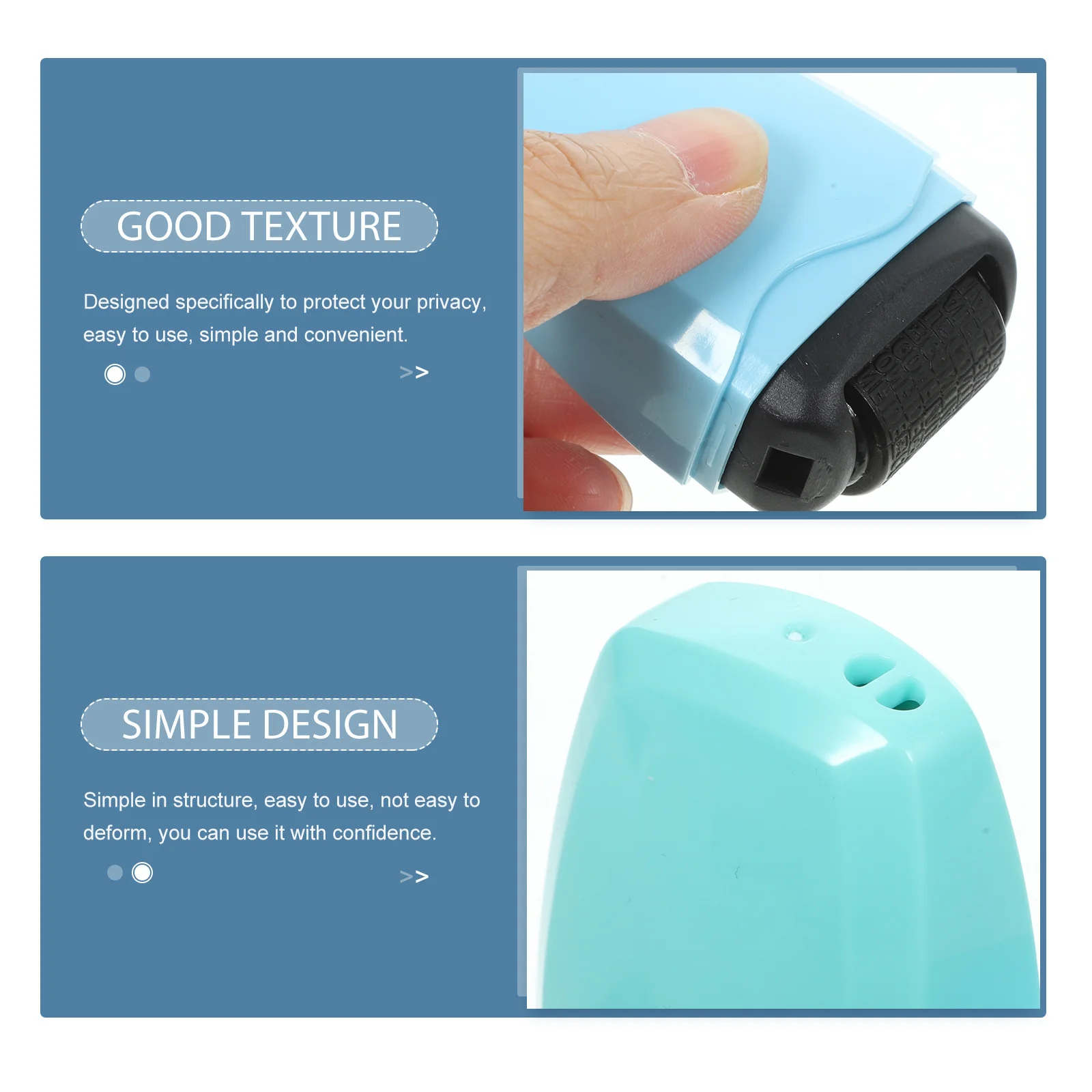 2 Pcs Postage Stamps Confidentiality Seal Roller Privacy Protection Home Accessories Identity Multi-function