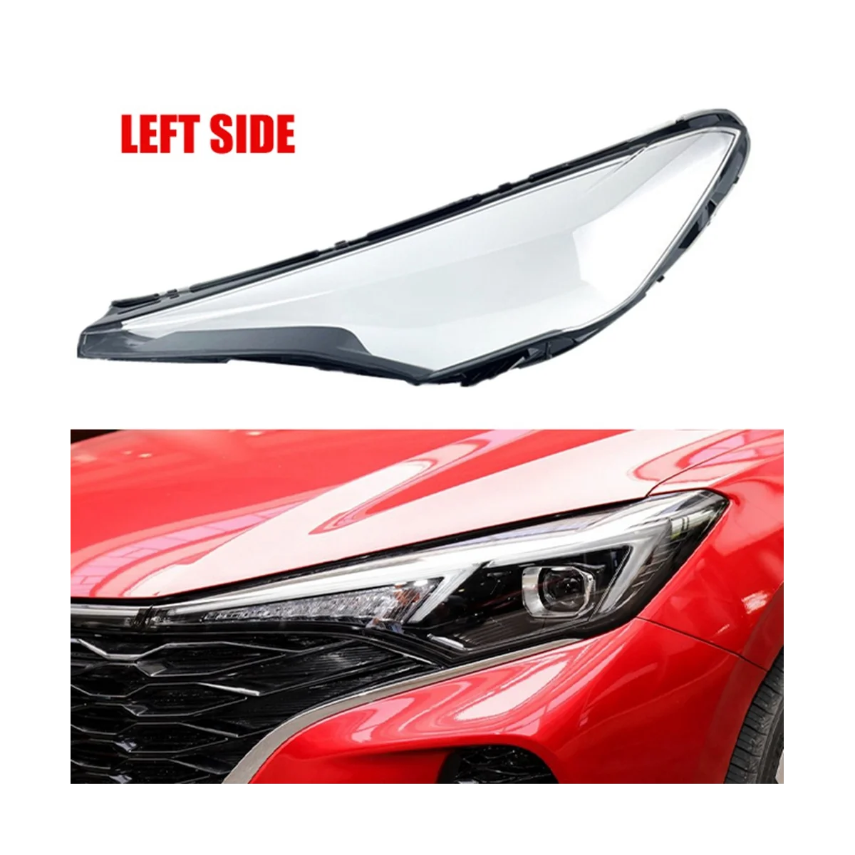 Car Head Light Lamp Cover Transparent Lampshade Headlight Head Light Shade Shell for Eado Plus 2020 2021 Right