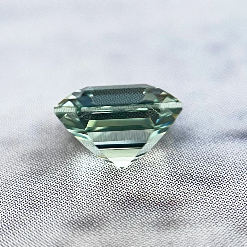 Top Lab Grown Sapphire Square Asscher Cut Green Color VVS1 Charms DIY for Jewelry Making Materials Selectable AGL Certificate