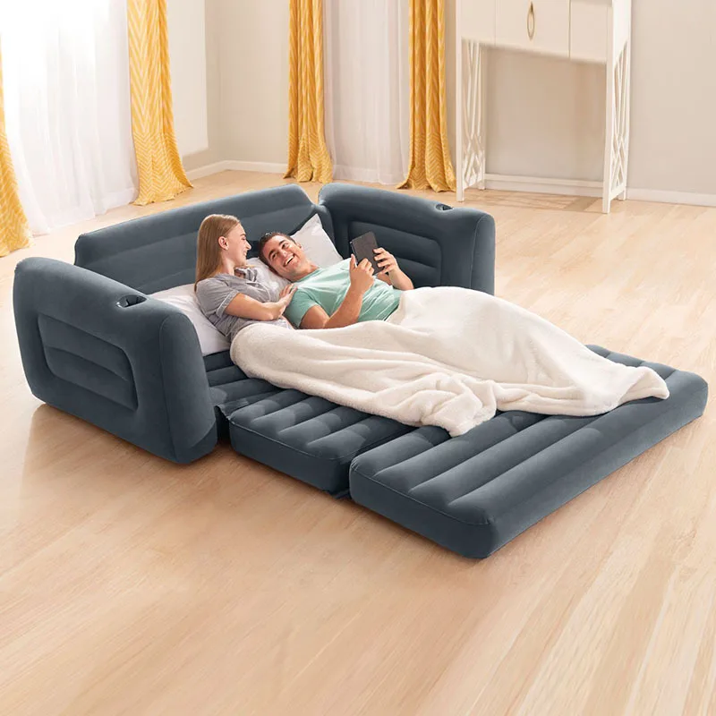 Double Square Inflatable Sofa, Foldable, Lazy Fashion, Modern Simple Style