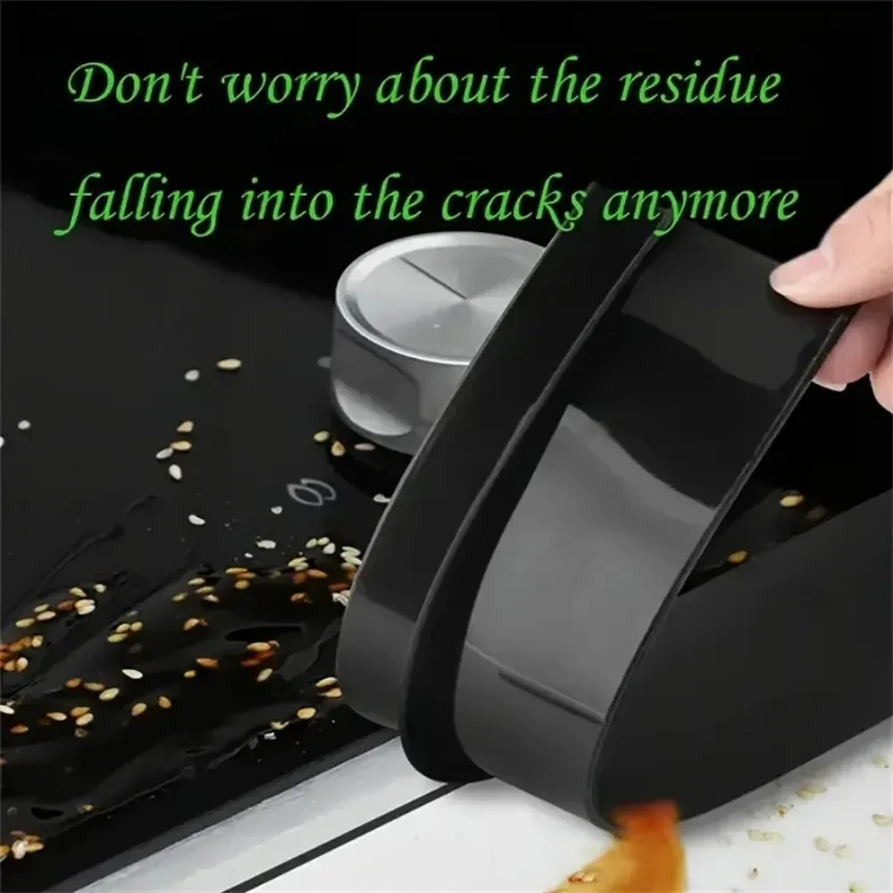 Waterproof Silicone Gap Strip Kitchen Gas Stove Oil-Proof Sealing Strip Sink Crack Anti-Stain Seal Insert Strip Kitchen Supplies