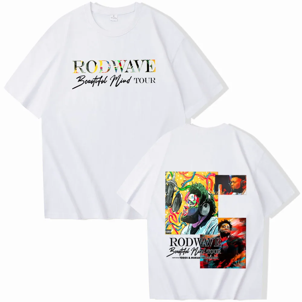 Rod Wave Shirt Rod Wave Beautiful Mind Tour Rod Wave Rap Shirt Fan Gift Rod Wave Rap Merch Unisex O-Neck Short Sleeve Shirts