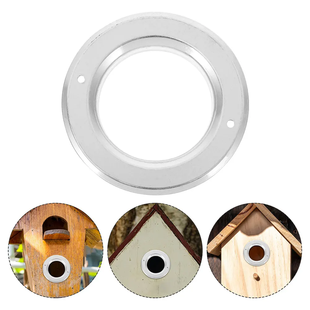

6 Pcs Parrot Nest Box Accessories Birds Hole Metal Guards Houses Protection Protectors Aluminum Supplies