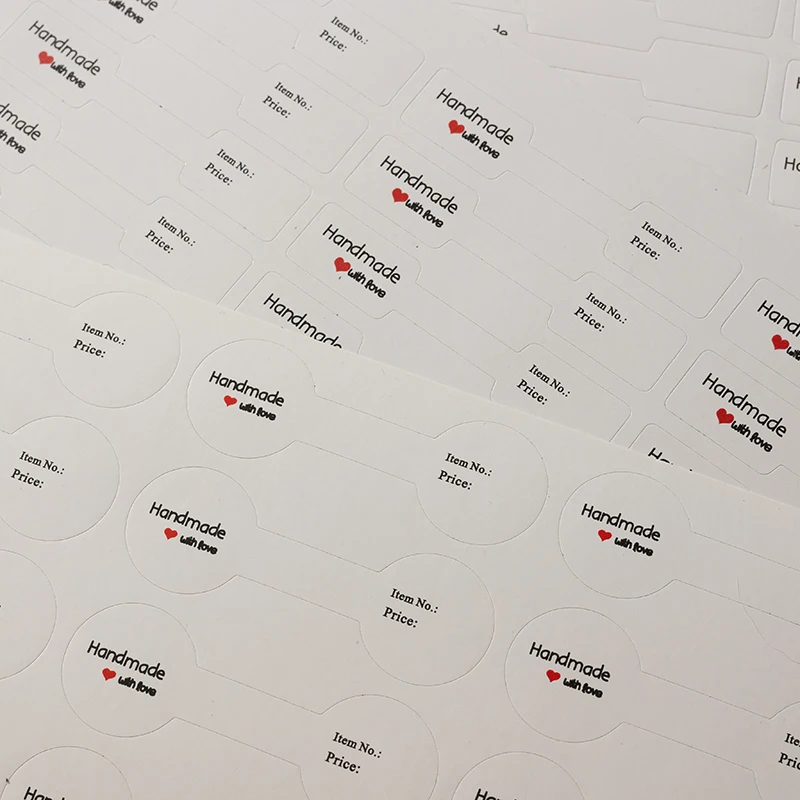 100pcs Jewelry Price Tags Stickers Self Adhesive White Blank Labels for Necklace Bracelet Packaging Supplies Small Businesses