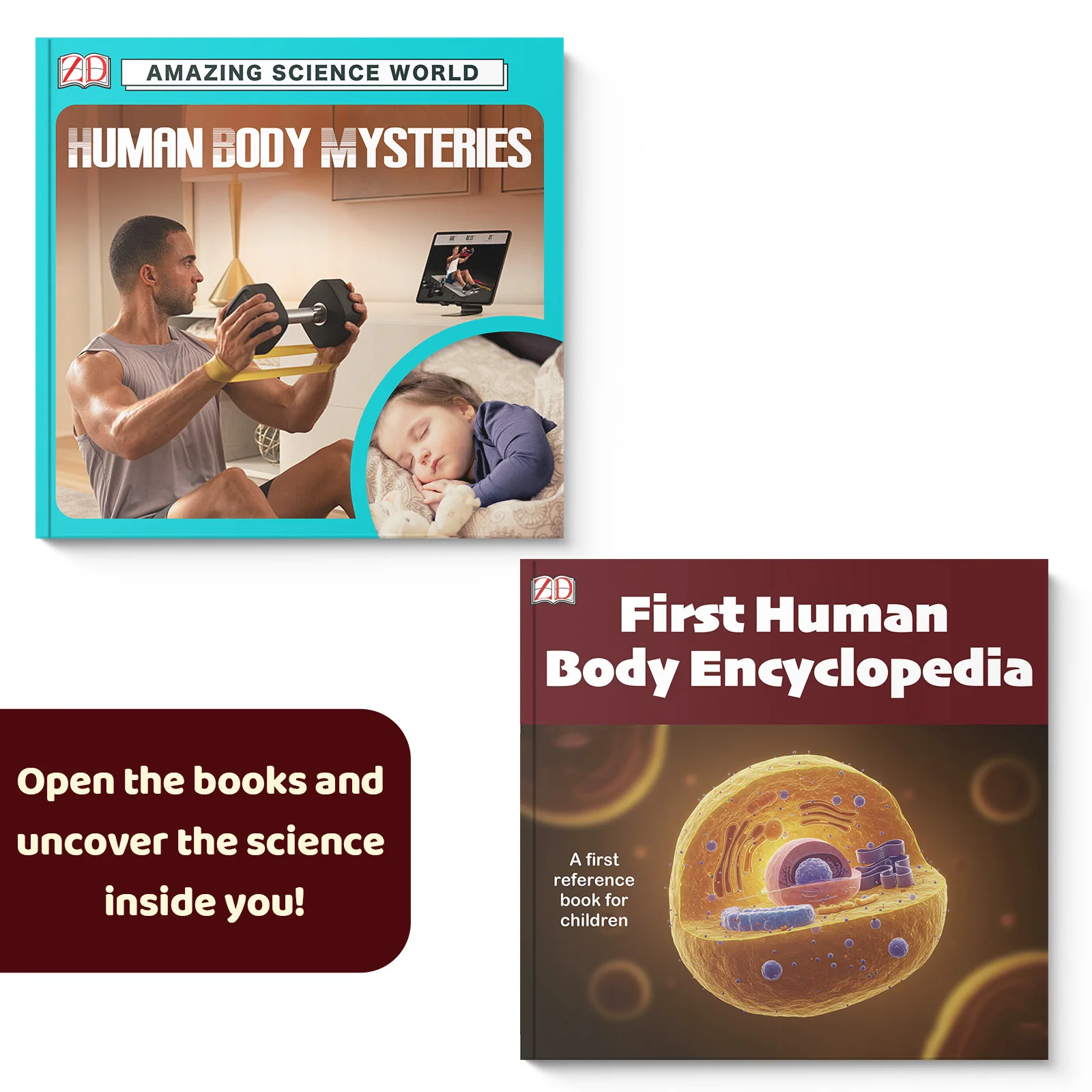 Human Body Science Exploration Notebooks, Anatomy, Body Mysteries, Cells, Organs and Health Knowledge, Illustrated STEM Learning
