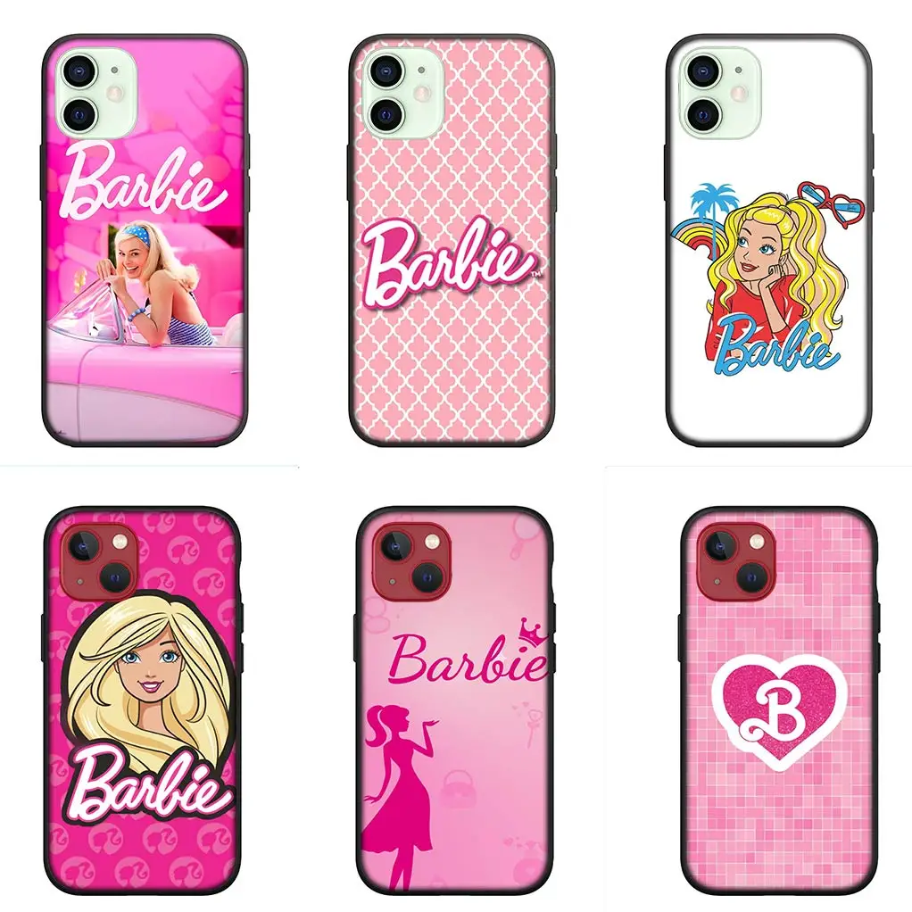 Barbies Fashion Princess Cover Phone Case for Apple iPhone 15 14 Plus 13 12 Mini Pro Max + 13Pro 14+ 15+ Flexible Coque