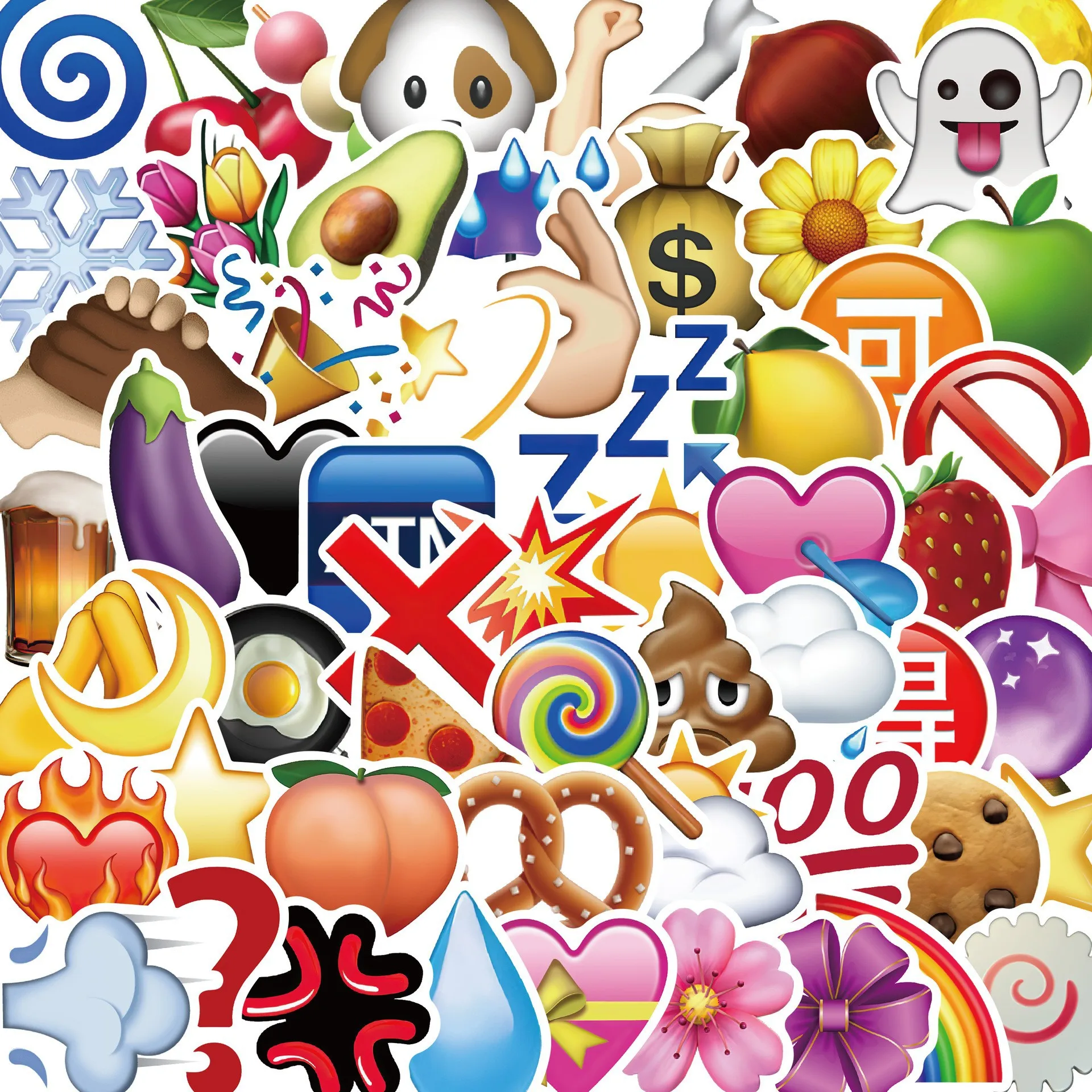 60 uds. De pegatinas de diseño pequeño de expresión Emoji de dibujos animados, decoración personalizada, compartimento de equipaje, cuaderno, pegatinas bonitas