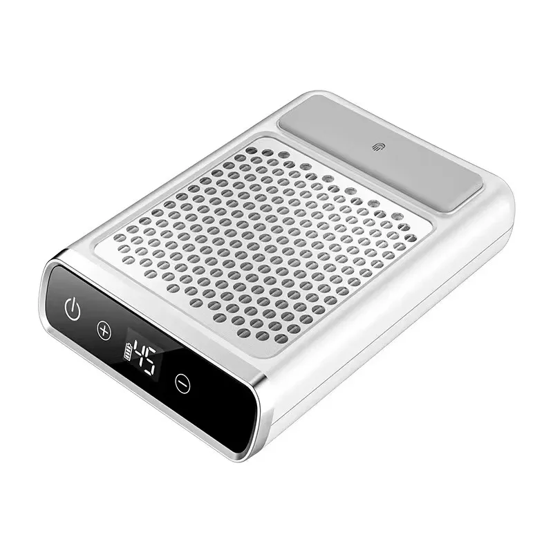 

Professional White 80W Built-in Battery Powerful Nail Dust Collector With Vacuum Cleaner