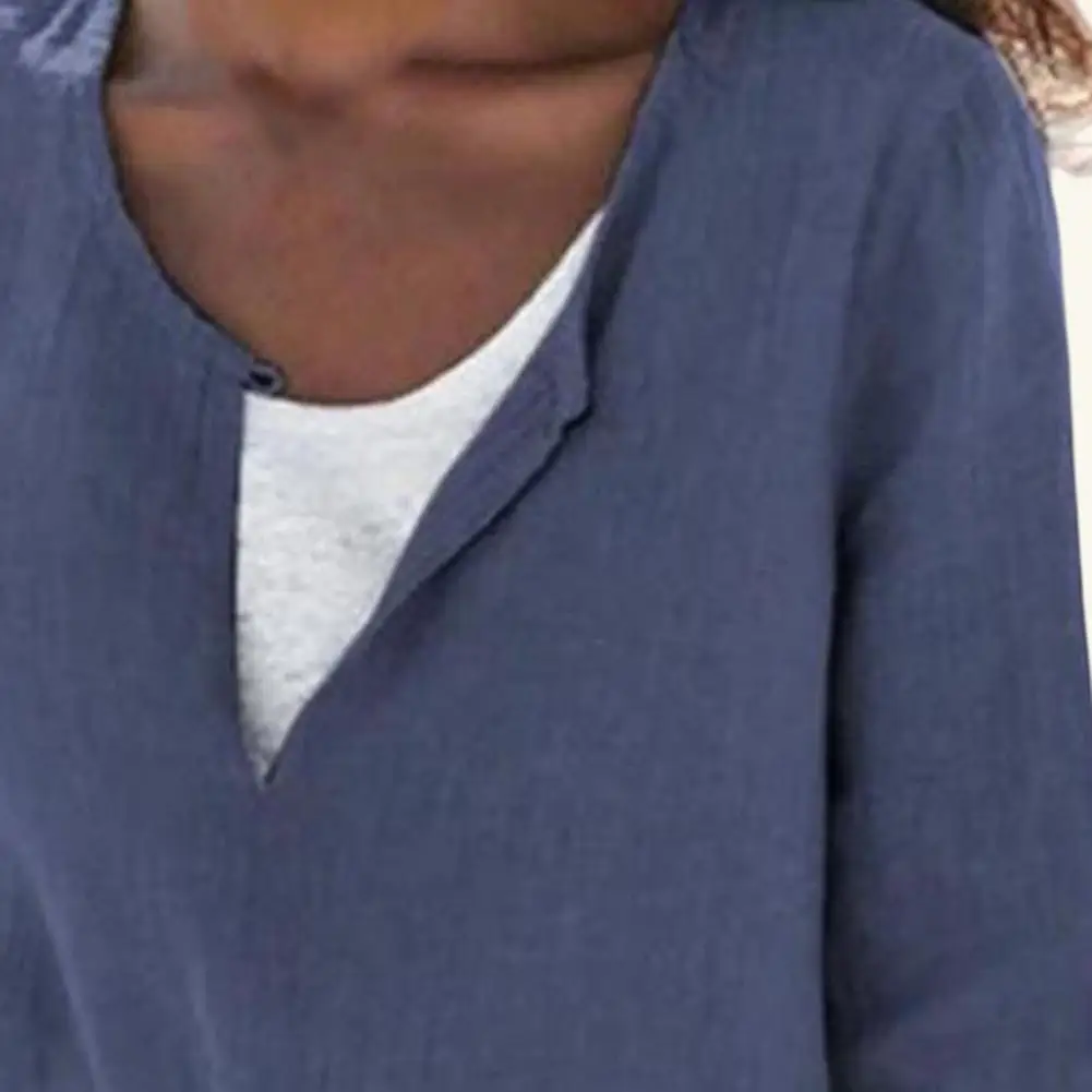 Meia manga camisa feminina com decote em v respirável retro casual camisa superior falso terno de duas peças verão linho blusas túnica femme roupas