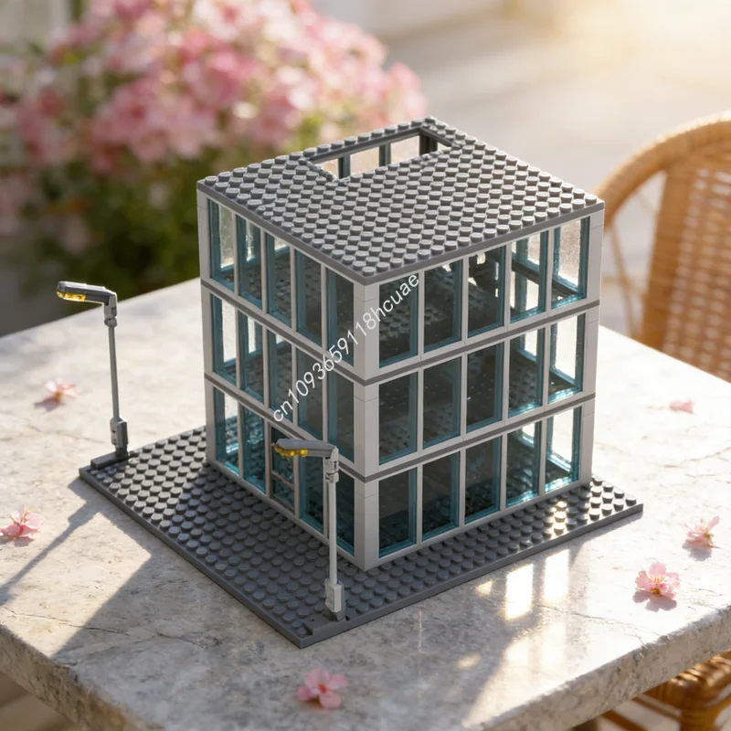 

178 деталей, модульный конструктор MOC «Городской пейзаж», архитектурная модель, развивающая игрушка, креативный подарок на Рождество, кирпичики для детей