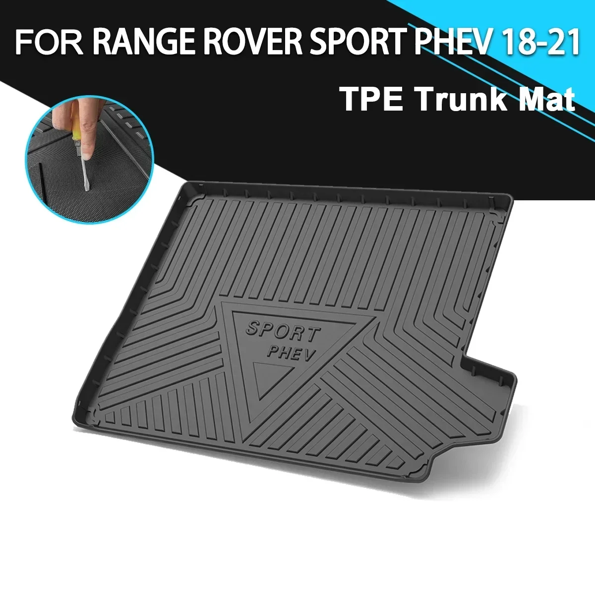 

Car Rear Trunk Cover Mat Non-Slip Waterproof Rubber TPE Cargo Liner Accessories For Land Rover SPORT PHEV 2018-2021