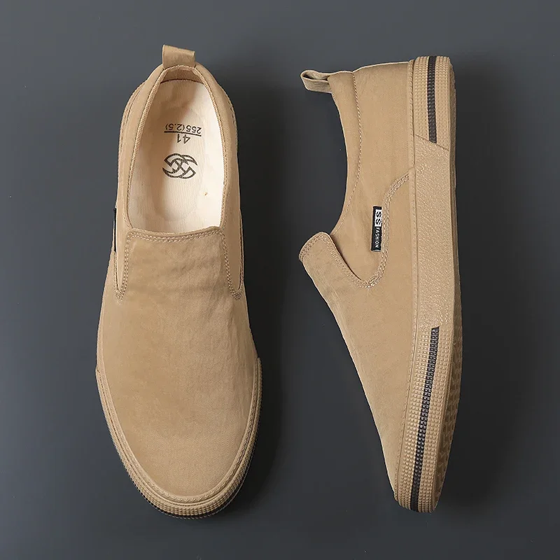 Mens Shoes Loafers New Men\'s Casual Sneakers Soft Breathable Canvas Comfortable Men Lazy Oxford Zapatos De Hombre