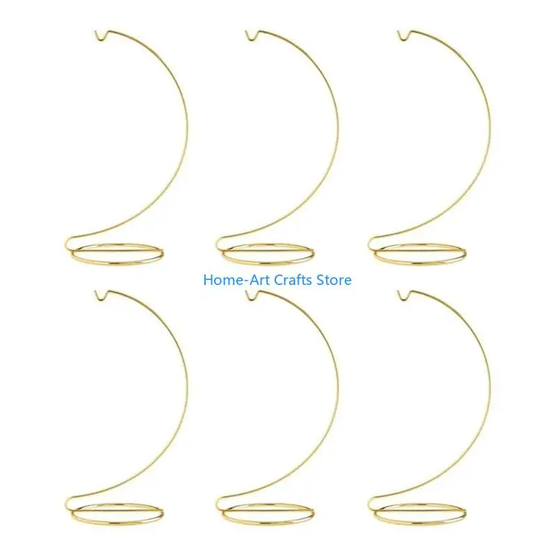 

Y3NA Stylish Glass Ball Holder Flower Pots Display Rack Iron Plant Hanging Hook Decor