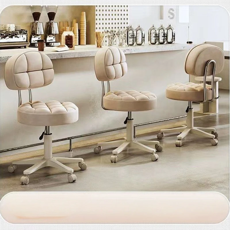 Swivel Backrest Barber Chair Makeup Master for Nail Salon Hairdresser Barber Chair Ergonomic Taburete Beauty Salon Furniture AA