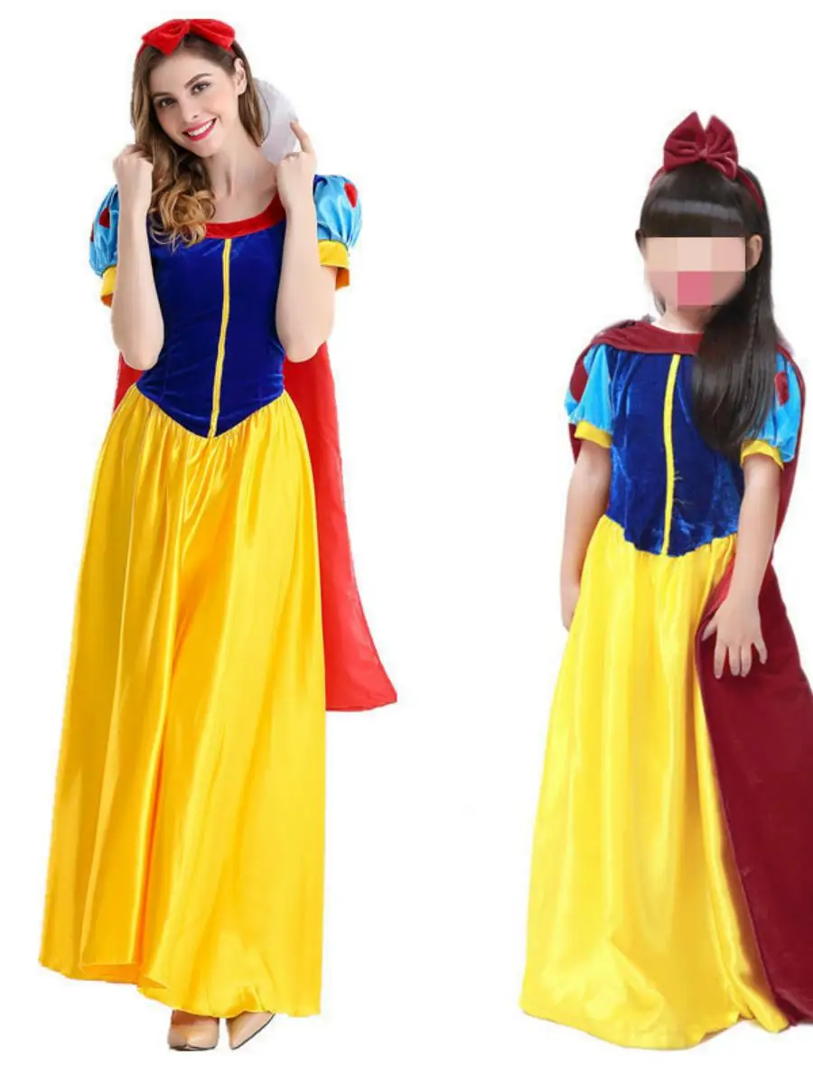 

Новинка 2020, одинаковый женский костюм Белоснежки Dr для родителей и детей на Хэллоуин, игровой ролевой материал из полиэстера, традиционный Ch...