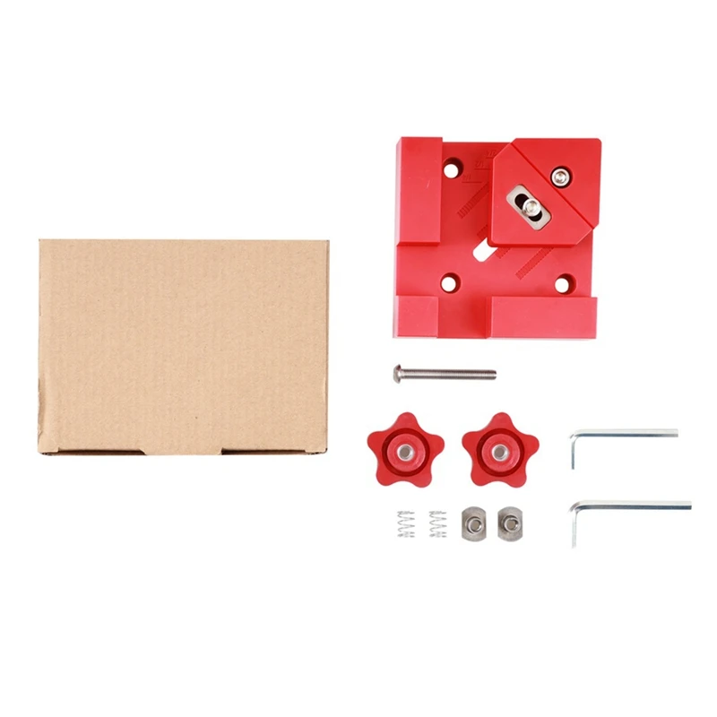 

1Set Woodworking Right-Angle Fixing Clamp 90-Degree Right-Angle Clamp Adjustable Woodworking Clamp Red&Silver