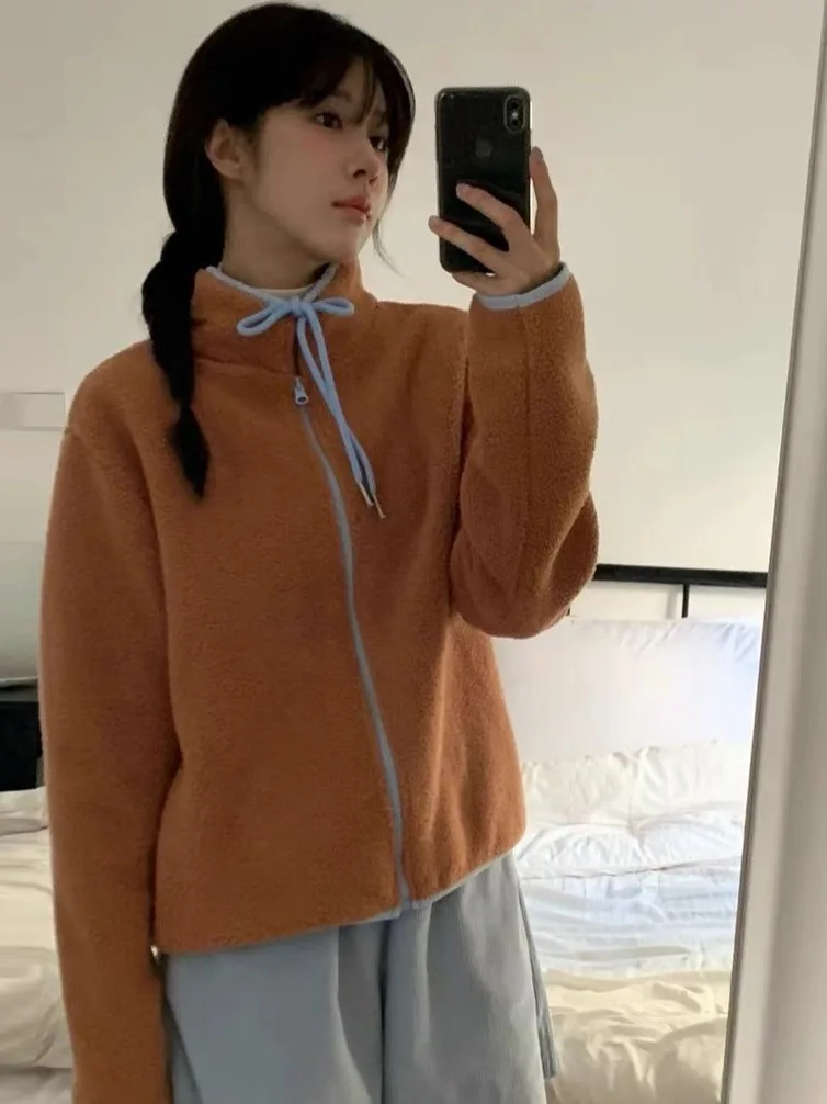 Invierno suave y acogedor sudadera de mujer Jaet pajarita cuello alto cálido suave Sle señoras Faion Fce Jersey abrigo