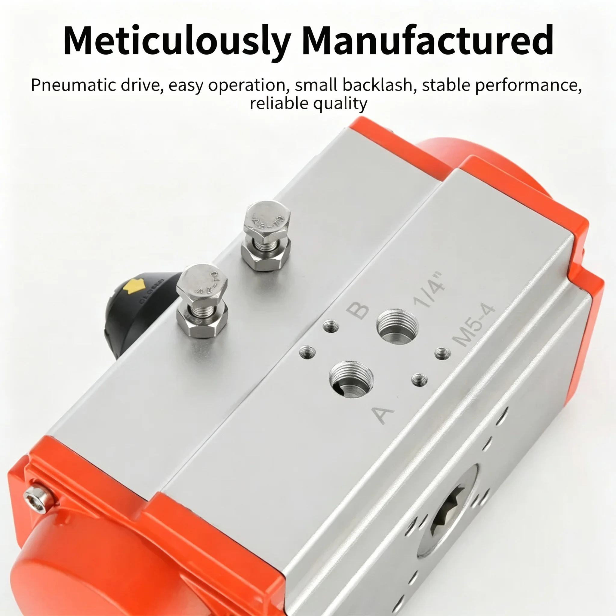 at Series Air Pneumatic Butterfly Ball Valve Actuator Rotation Angle 90° Sizes 32mm to 240mm for Industrial Automation