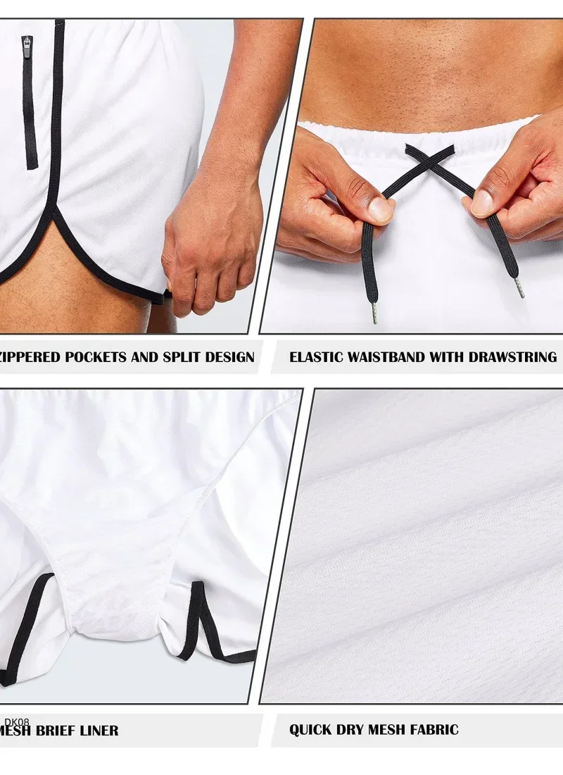 Men's Summer Fitness Mesh Gym Sport Shorts Dynamic Workout Action View