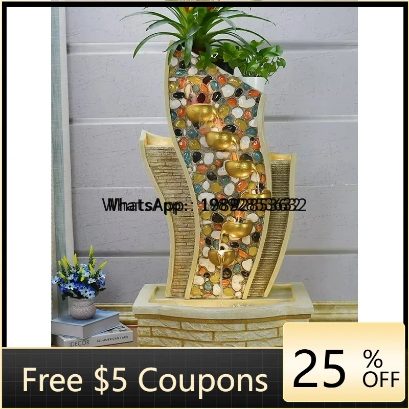 

YG10Flowing Water Fountain Landscape Ornament Floor Decoration Rockery Fish Tank Living Room Decoration Feng Shui Wheel