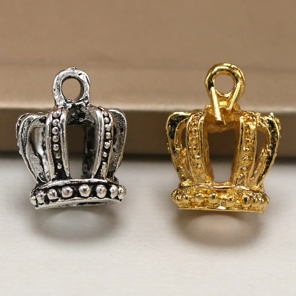 

Набор из 50 шт. подвесок-шармов из сплава в виде короны, классический дизайн, для изготовления ожерелий, браслетов, серег, аксессуаров для ювелирных изделий